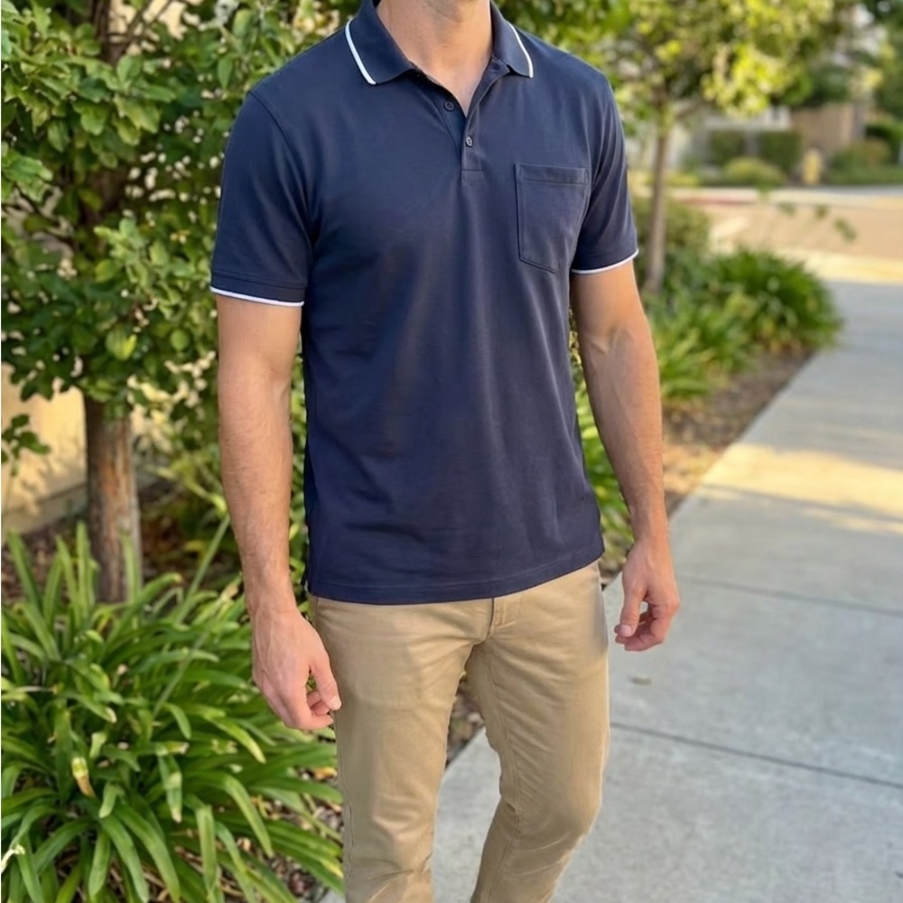 Uniqlo x Roger Federer AIRism Navy Polo Size L